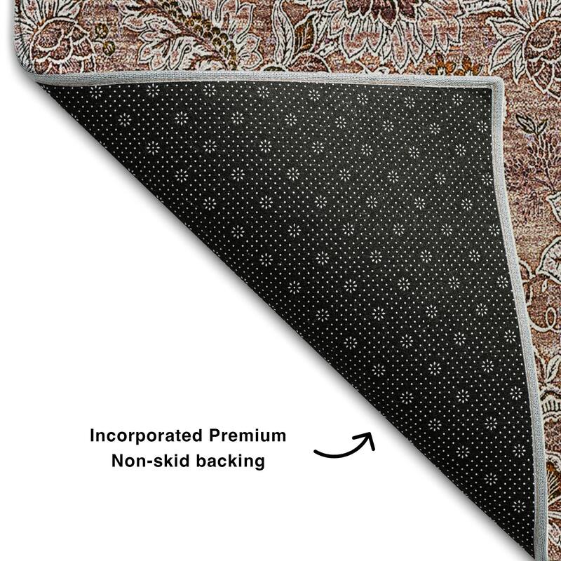 Premium Washable Super Soft Floral Mayfield Rug