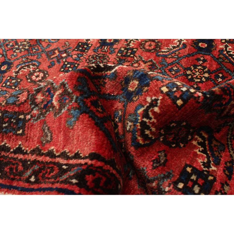 ECARPETGALLERY Hand-knotted Andelz Red Wool Rug - 3'5 x 9'7
