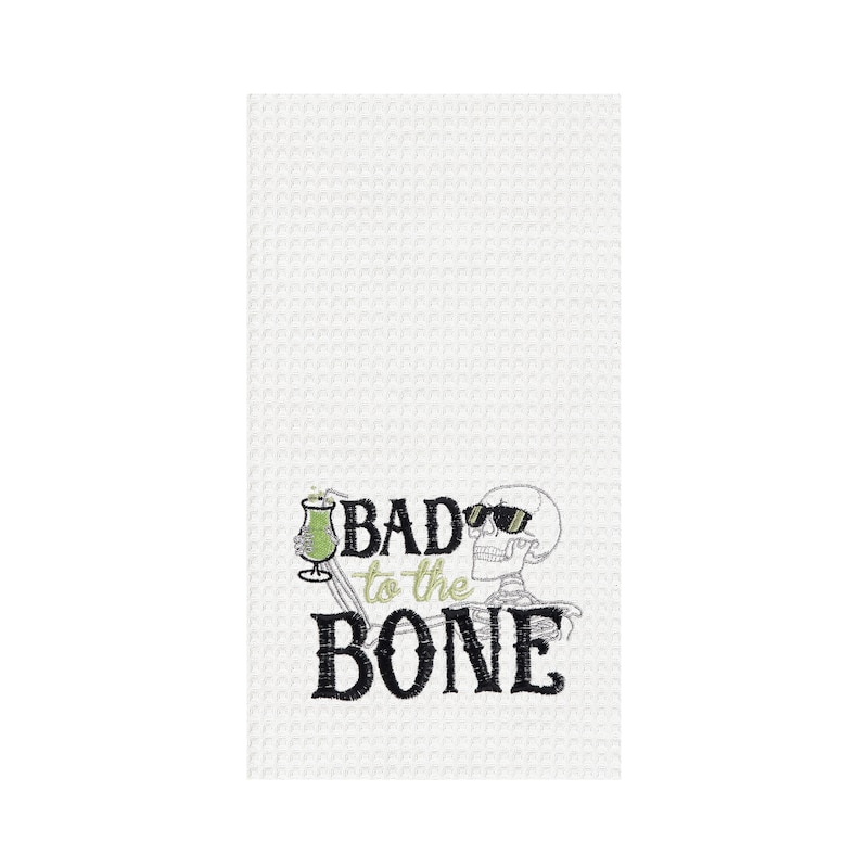 Bad To The Bone Skeleton Towel