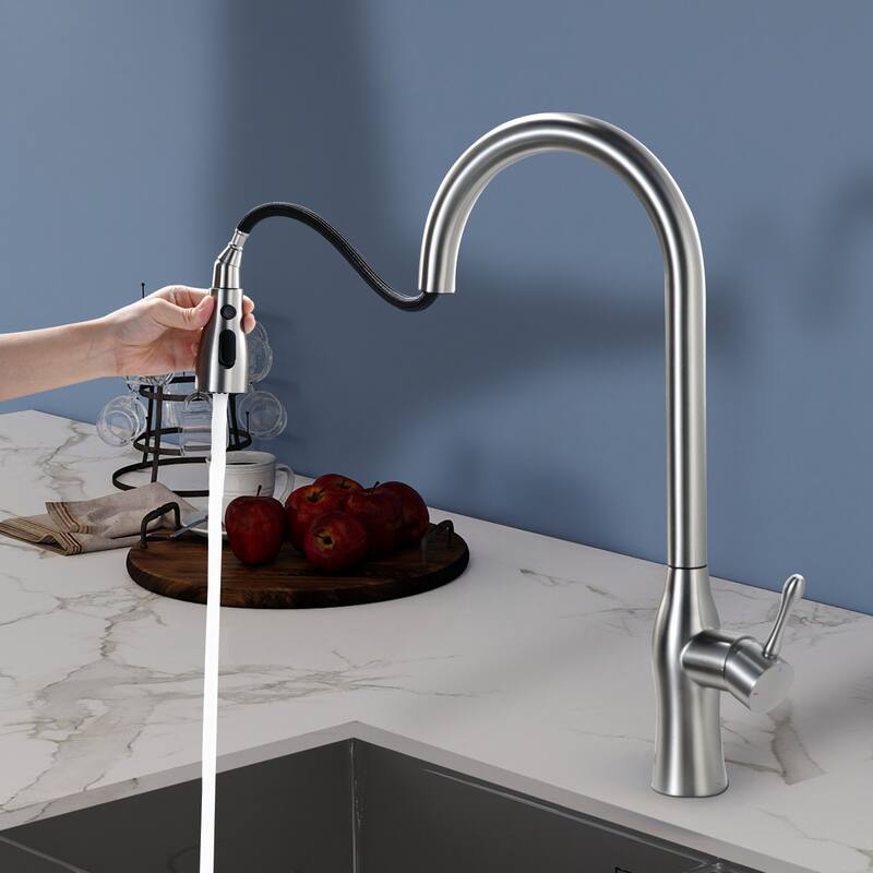 Topcraft Single Handle Pull Down Kitchen Sink Faucet