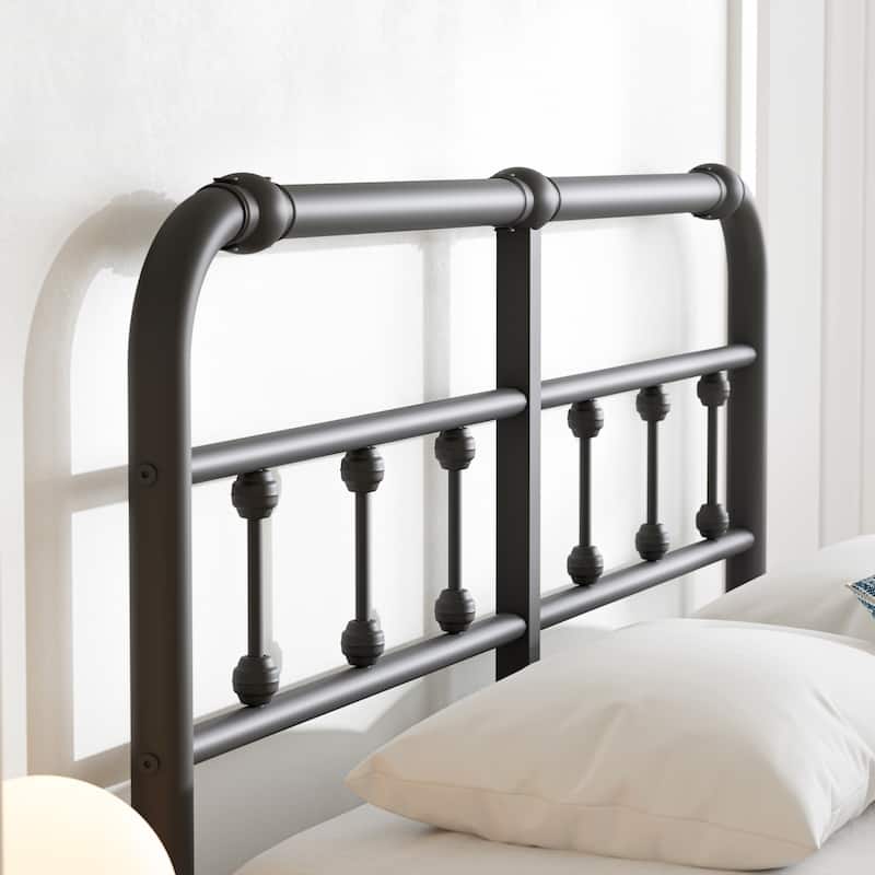 14 Inch Meatl Platform Bed With Headboard And Tailboard For Storage
