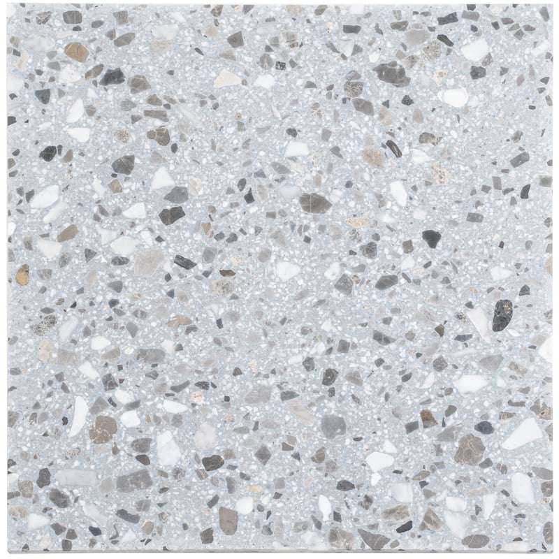 Apollo tile 24" x 24" Terraforma Honed Gray Beige Terrazzo Tile (7.75 sq ft/case) - 2 Pack