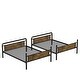 preview thumbnail 12 of 12, Queen over Queen Metal Bunk Bed, Industrial Detachable Bunkbeds with Safety Guard Rails for Teens, Black