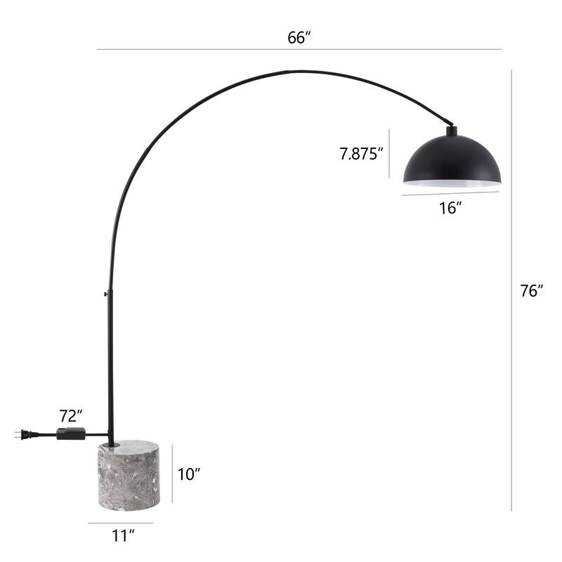 SAFAVIEH Couture Rosabellina 80-inch Marble Floor Lamp - 65"W x 14"D x 80"H