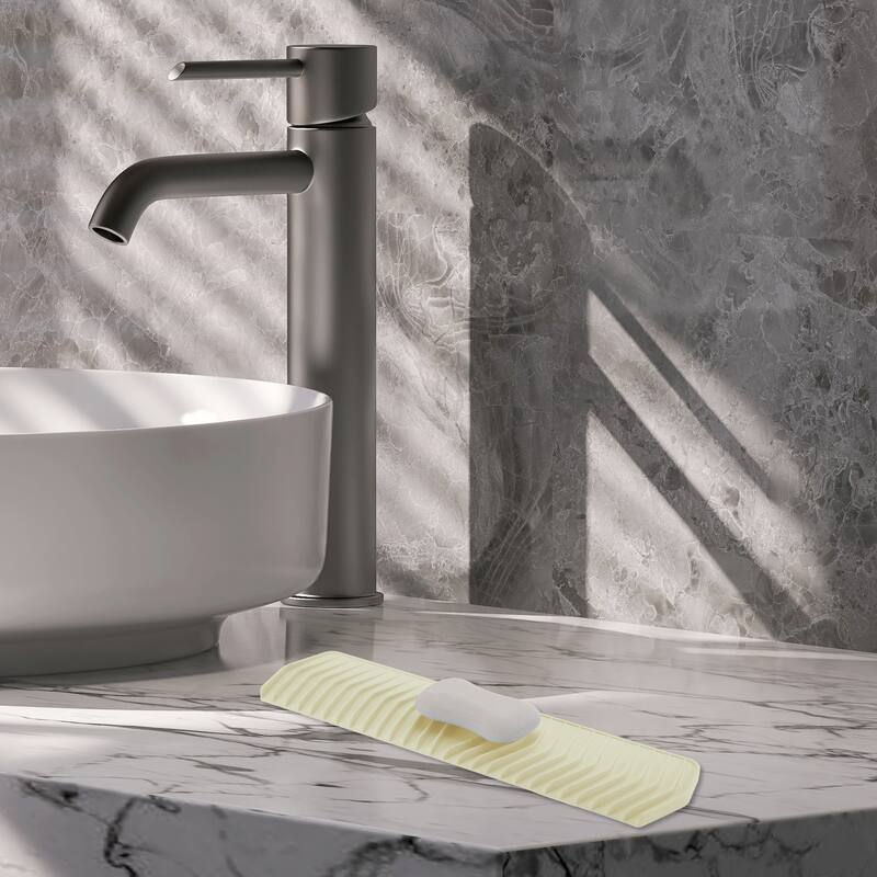 Waterproof Waterfall Soap Holder for Bathroom 1 Pc - Beige - 13.98"x3.54"x0.59"