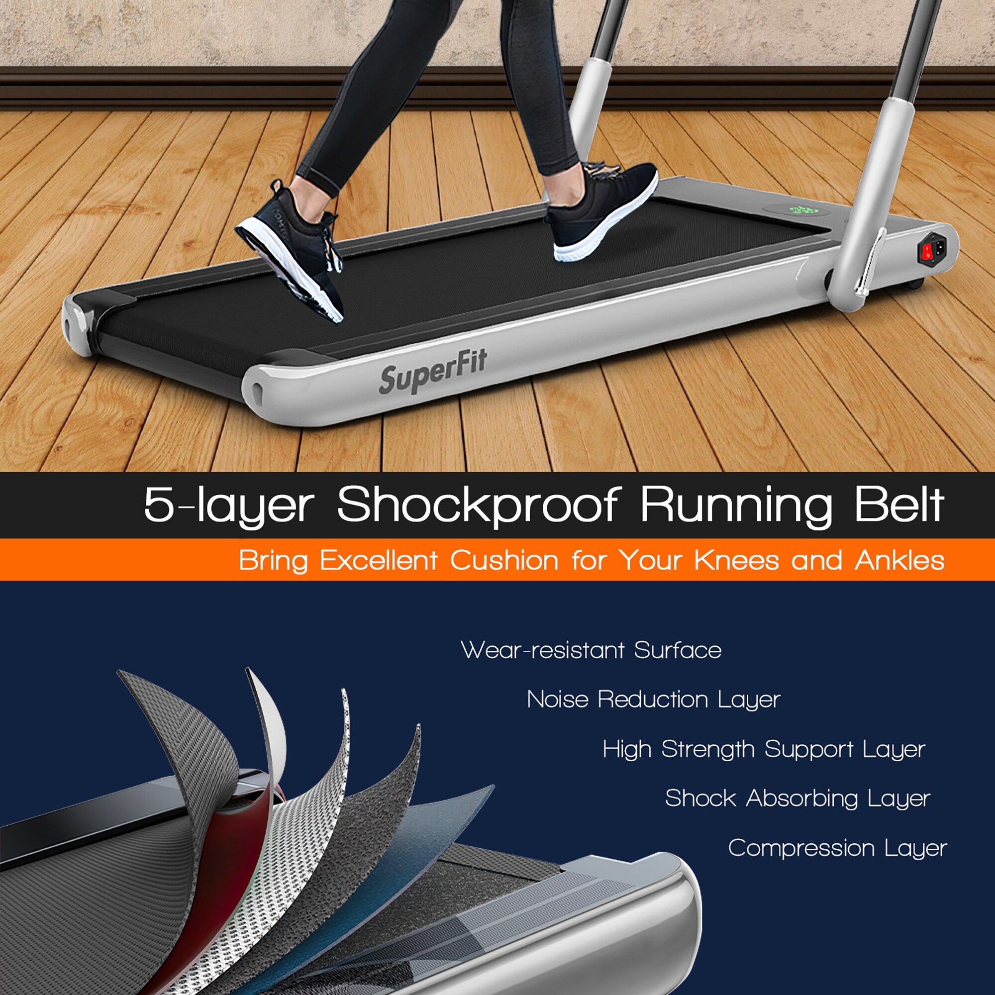 Superfit 2.25 hp 2 in 1 foldable under desk treadmill remote control reviews new arrivals