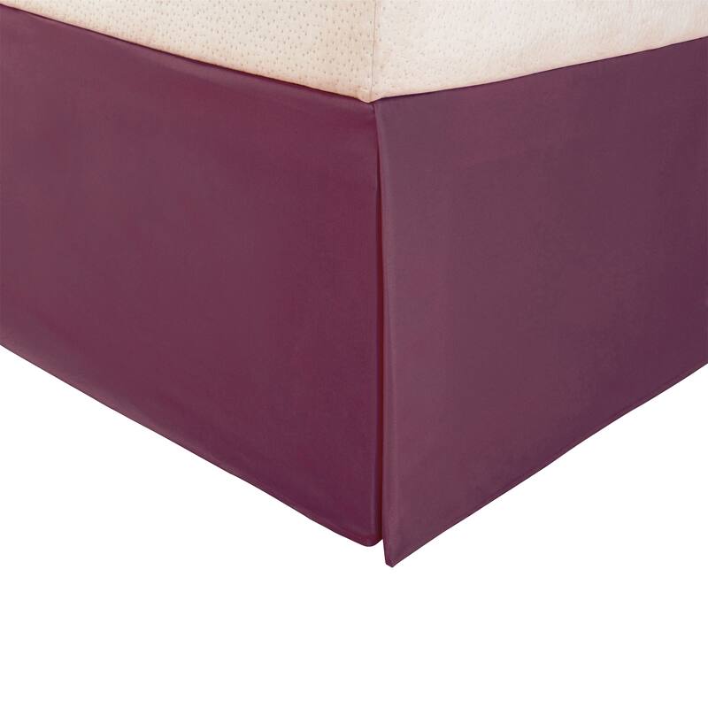 Superior Solid Microfiber Wrinkle-Resistant 15-inch Drop Bedskirt