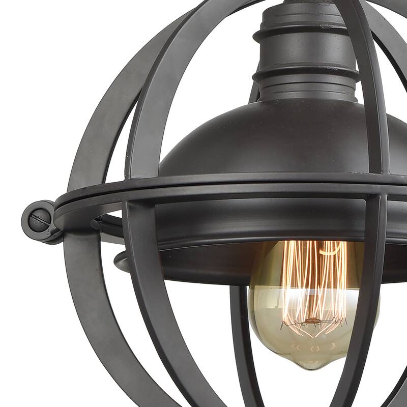 Elk Home Aubridge Oil Rubbed Bronze Metal 1 Light Pendant