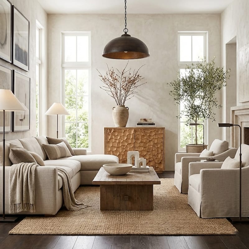 Lydia Contemporary Hardwood Storage Sideboard by Sevita - 38" W x 18" D x 34" H - Wood - 38" W x 18" D x 34" H - Bown