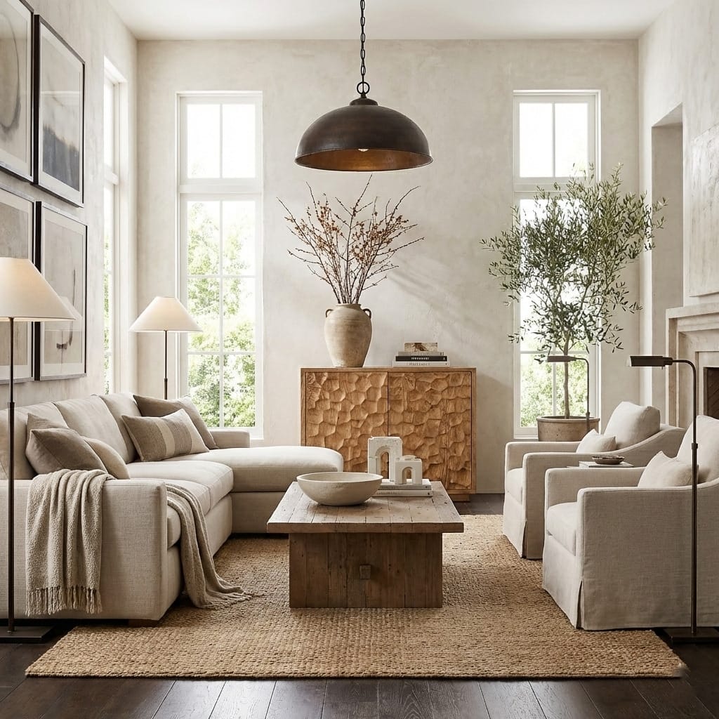 Lydia Contemporary Hardwood Storage Sideboard by Sevita - 38" W x 18" D x 34" H