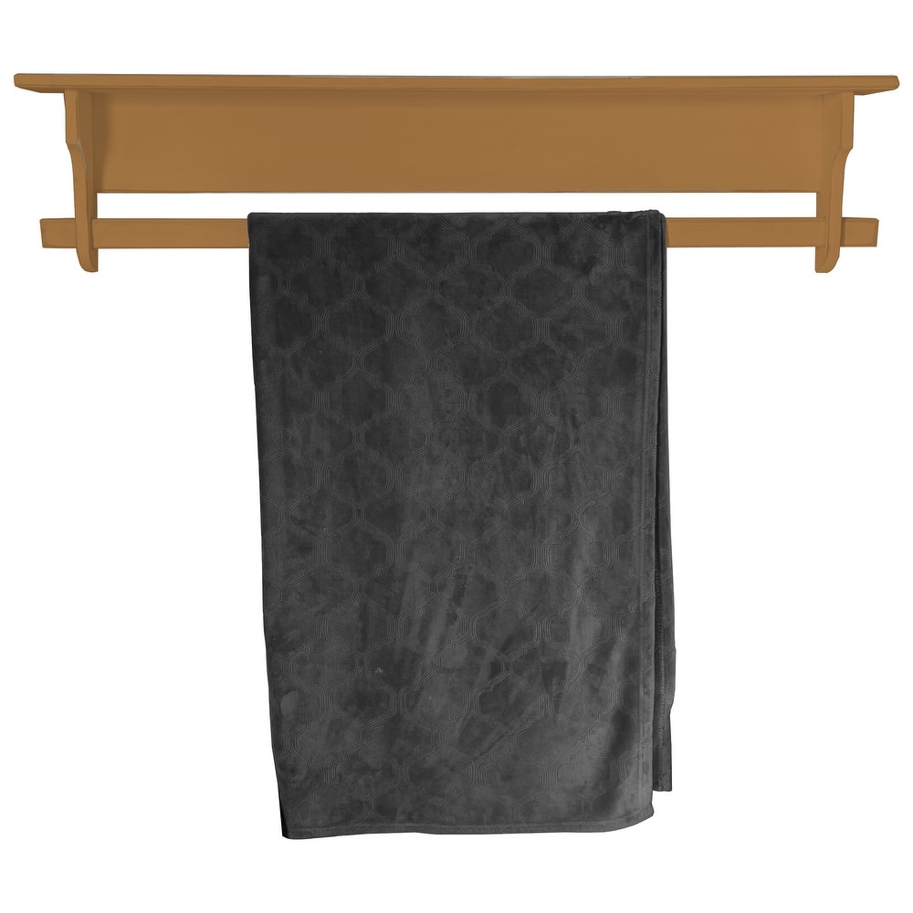 Farmhouse Shelf with Quilt Rack