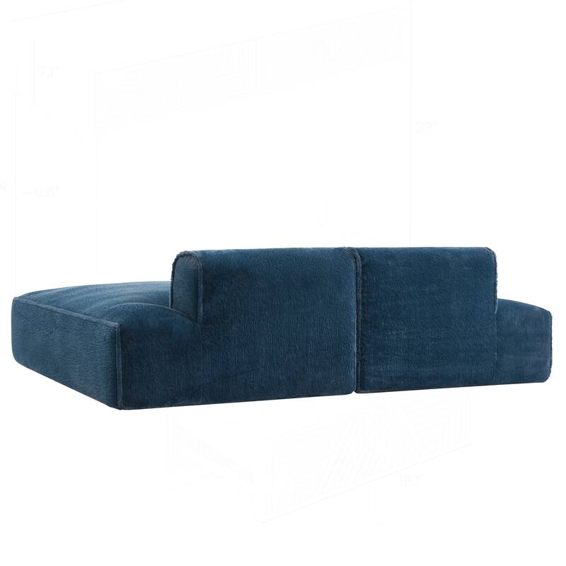 Spacious Foam-Filled Modular Sofa Bed for Living Room, Elderly-Friendly Design