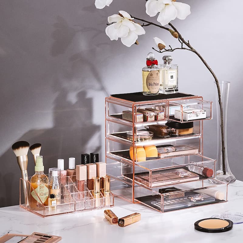 Sorbus Cosmetic Makeup and Jewelry Storage Case Display - Spacious Design - Vanity and Countertop (4 Large, 2 Small Drawers)