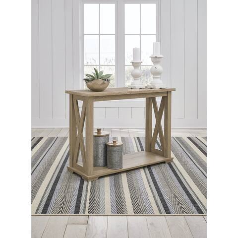 Ashley Furniture Elmferd Light Brown Sofa Table - 42"W x 16"D x 30"H
