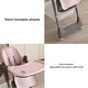 preview thumbnail 12 of 26, KISRAIS Portable Adjustable Baby High Chair with Safety Belt, Silent Lockable Wheels