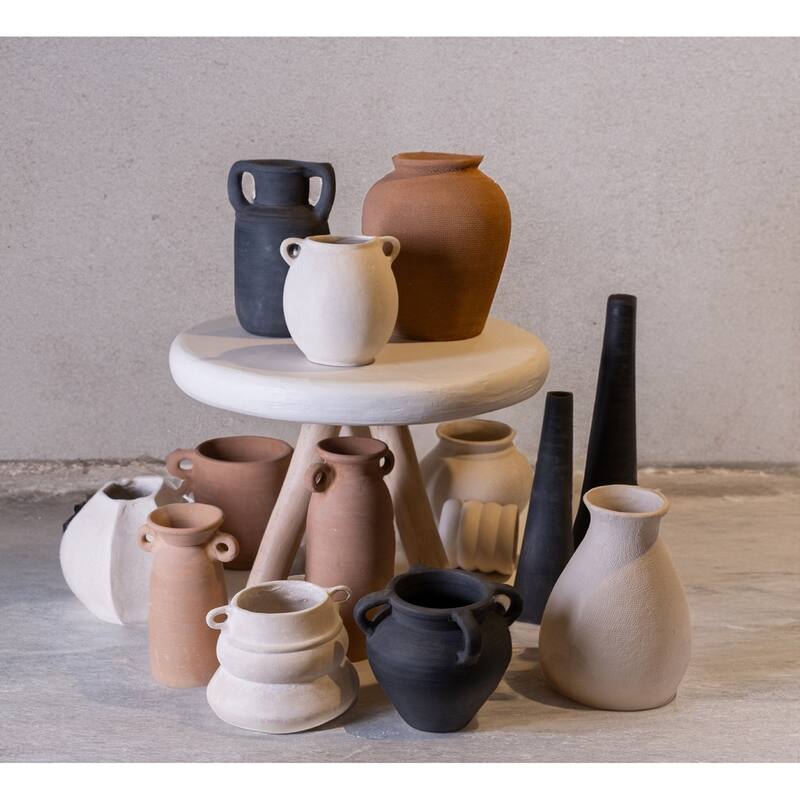 Vintage Style Terracotta Accent Vase - 13" - Brown