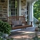 preview thumbnail 9 of 38, VEIKOUS 4 ft. Outdoor Wood Hanging Patio Porch Swing with Chains for 2 Person Rustic