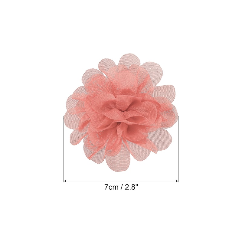 10Pcs Chiffon Flowers Fabric Flower Sewing Fabric Appliques