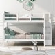 preview thumbnail 1 of 6, Full-Over-Full Stairway Bunk Bed, Can Be Divided into Two Individual Bedframe, Solid Wood Bedfram w/Storage Stairs & Guard Rail Espresso - Full