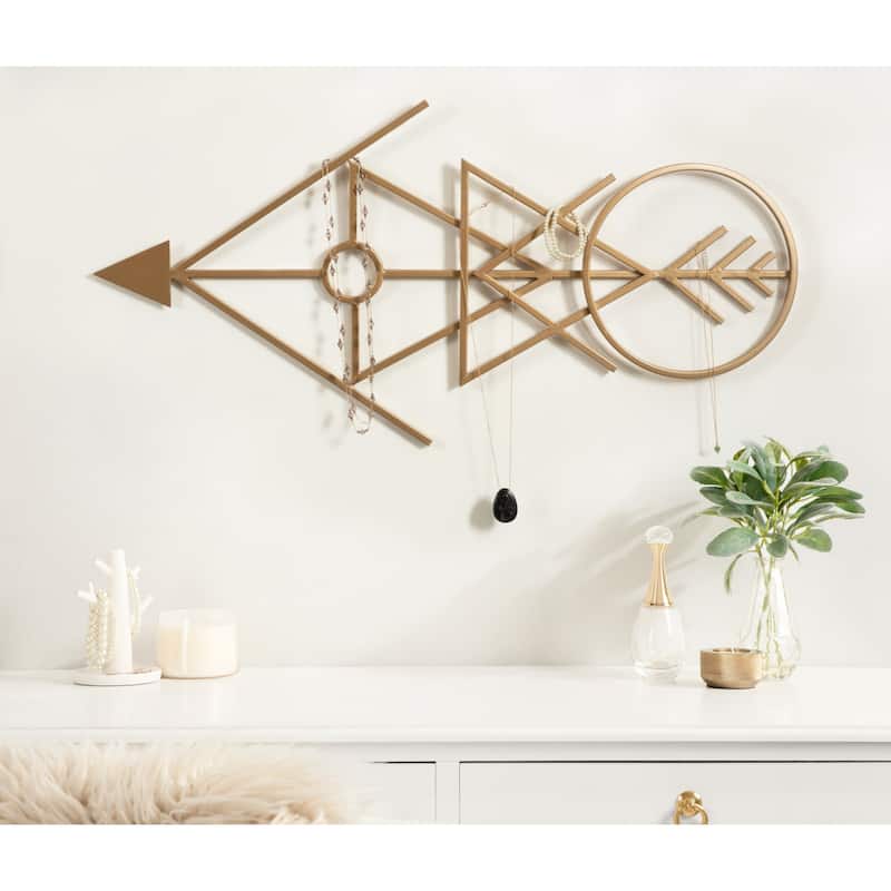 Kate and Laurel Benta Modern Arrow Metal Wall Art Plaque