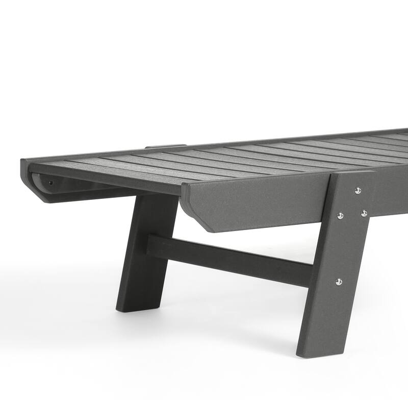 Laguna Hdpe All Weather Outdoor Patio Pool Reclining Chaise Lounge