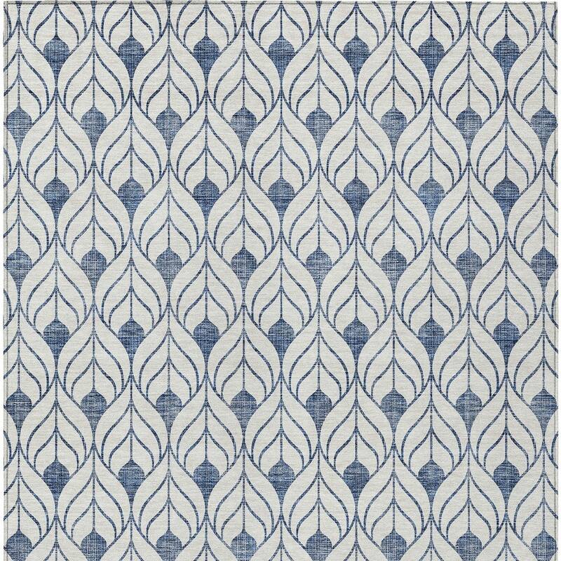 HomeRoots Geometric Transitional Rectangle Outdoor Rug