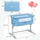 preview thumbnail 3 of 7, Portable Baby Bedside Bassinet Crib with Carrying Bag