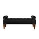 preview thumbnail 21 of 23, Velvet Long Bed Bench for Bedroom,Upholstered Window Bench with Tufted Button,Entryway Bench,Bolster Bench for Living Room