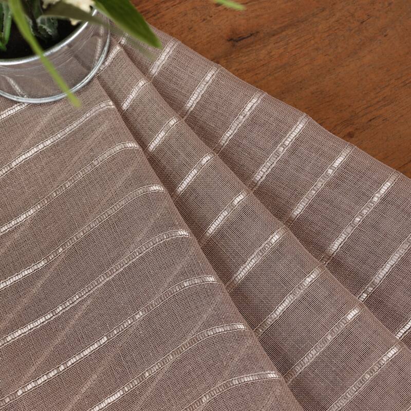 Superior Jackson Striped Machine Washable Sheer Curtains, Set of 2
