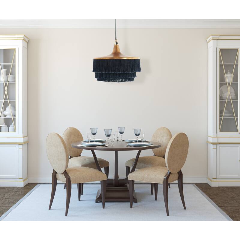 Modern Boho Metal Ceiling Light with Fringe