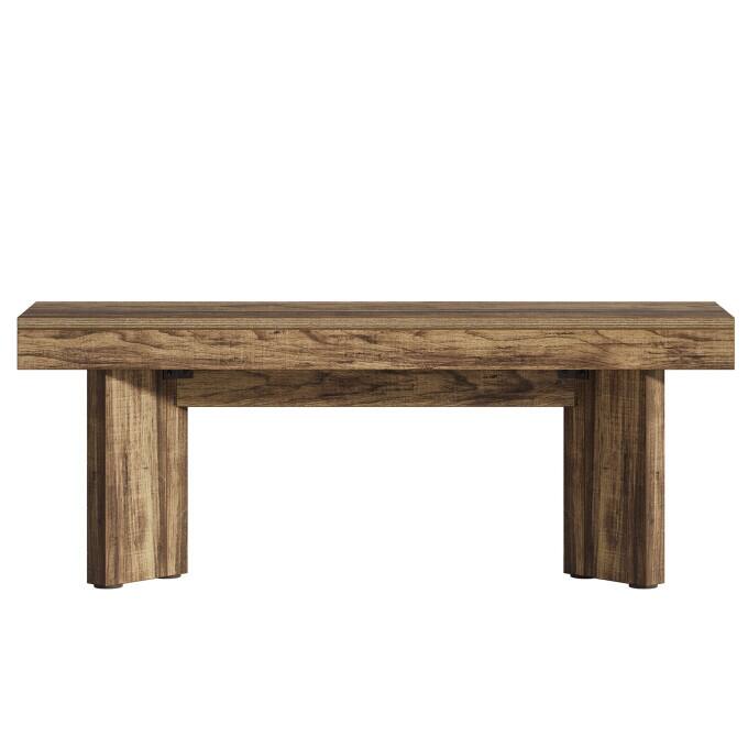 Wood Entryway Bench, Long Indoor End of Bed Bench, Bedroom Hallway Foyer Accent Seat Bench