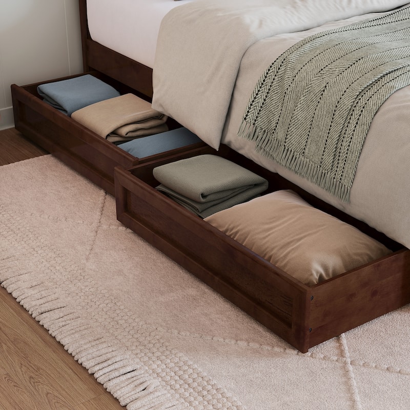 Everett Platform Bed with Panel Footboard and Storage Drawers