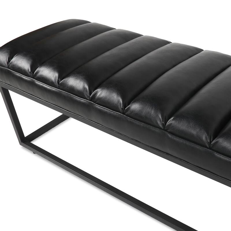 Modern Metal Base Upholstered Bench for Bedroom for Entryway