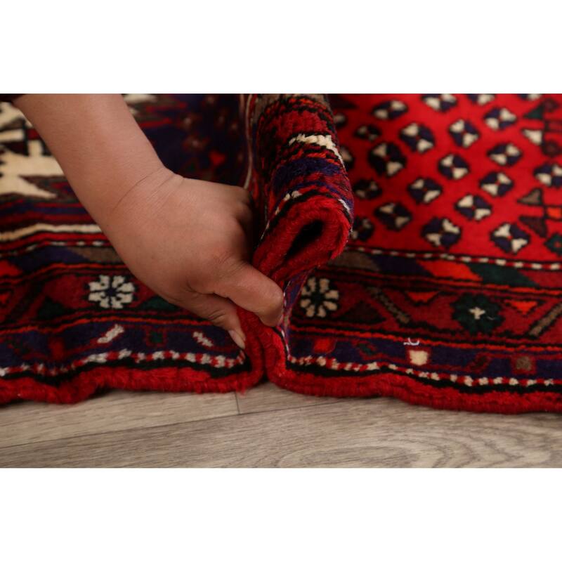 Geometric Hamedan Persian Traditional Area Rug Wool Hand-knotted - 3'2" x 5'8"