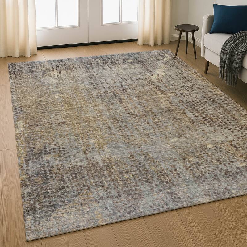 Premium Washable Super Soft Modern Imprints Mayfield Rug - Brown - 3' x 5'