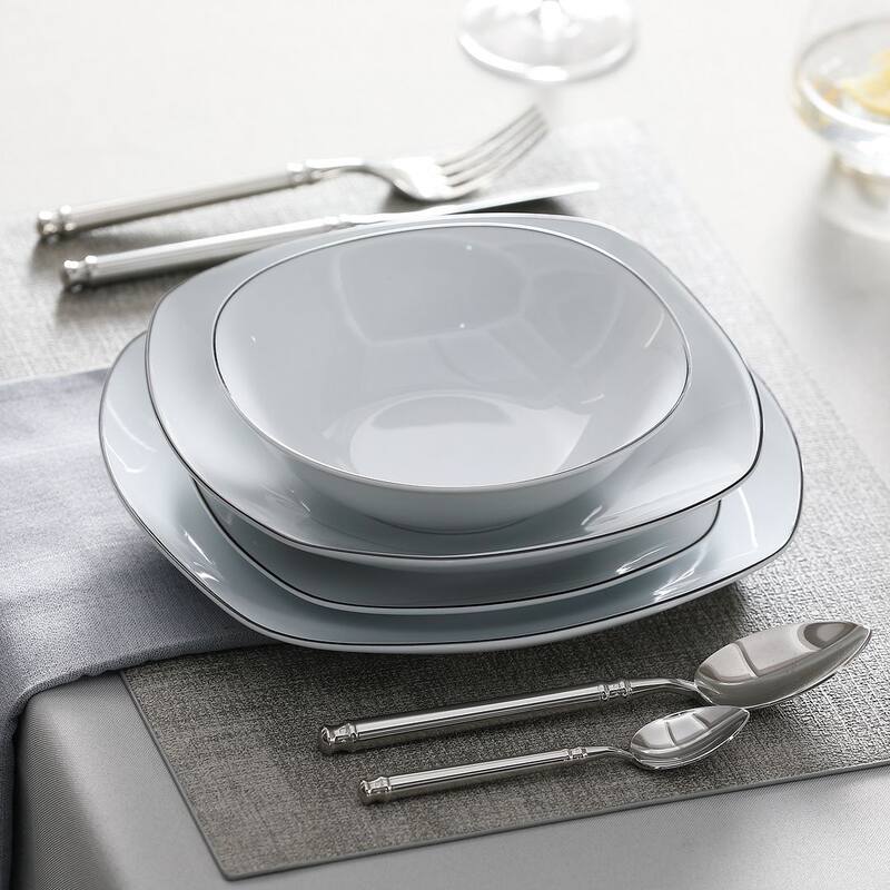 MALACASA Elisa Basic Porcelain Dinnerware Set (Service for 6)