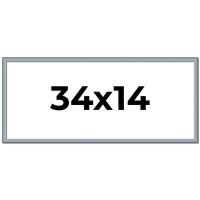 34x14 Frame Rustic Sky Blue Solid Wood Picture Frame | 0.75 Inch