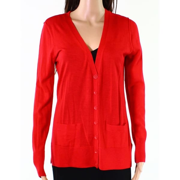 Shop Halogen Womens Small Solid Dual Pocket Cardigan Sweater Overstock 22321579 Shop glassons range of women's cardigans! overstock com