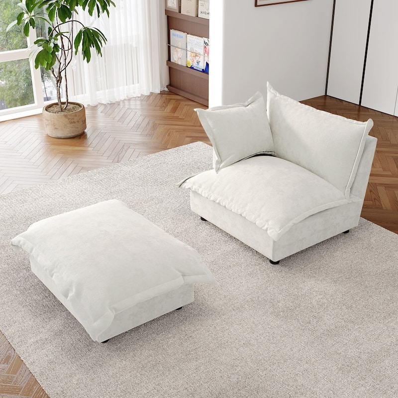 Double Layer Cushion Comfy Cloud Modular Sectional Sofa Set