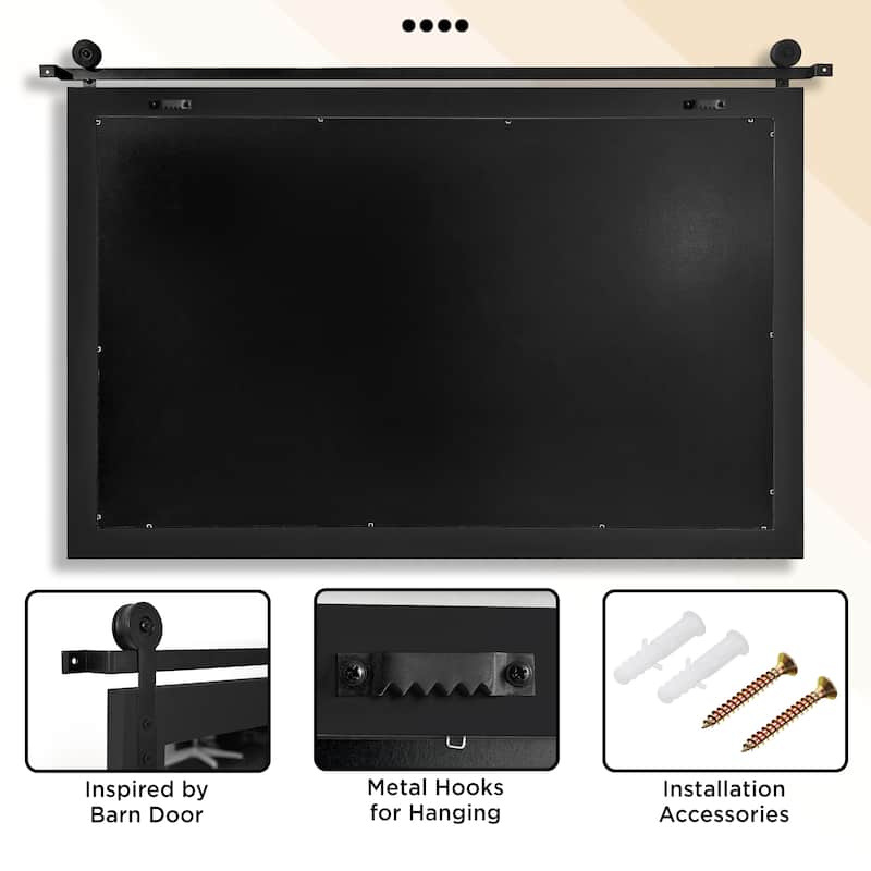 Rectangle Wood Framed Decorative Wall Mirror
