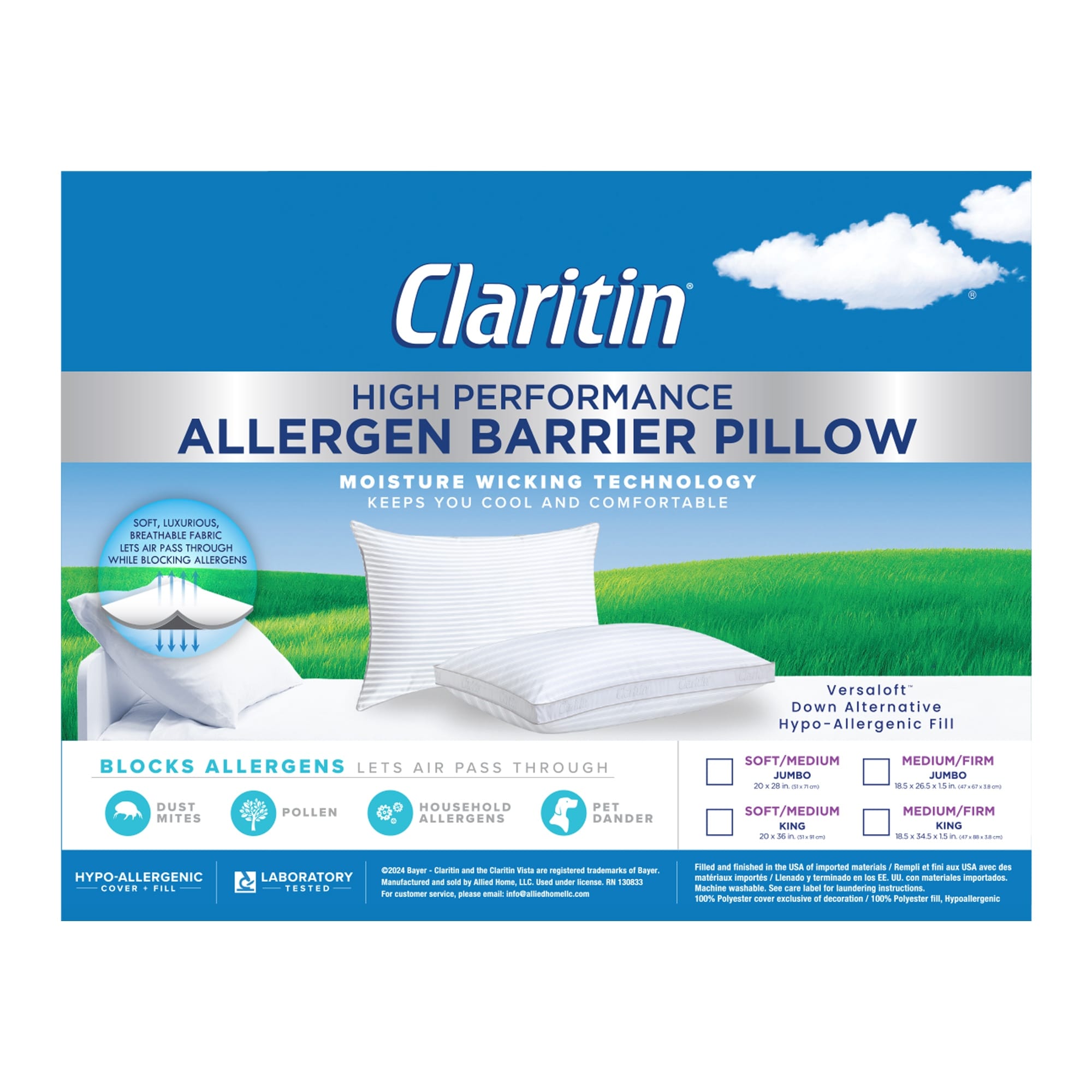 Claritin embossed pillow cheap