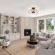 preview thumbnail 13 of 18, Modern 3-Light Drum Semi-Flush Mount Glass Ceiling Light