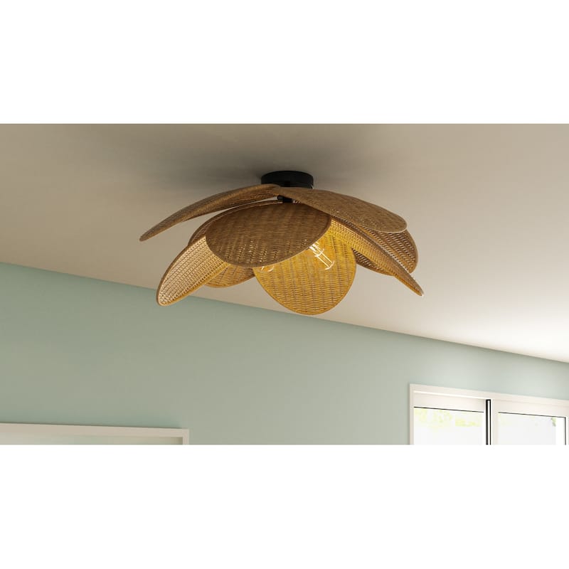 Willa 4-Light Matte Black Semi-Flush Mount