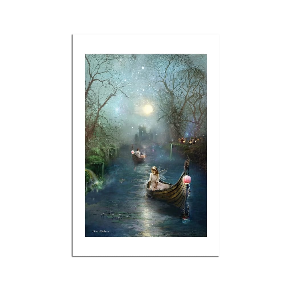 On Winter Lake Fine Art Paper Print by Charlotte Bird - Multi