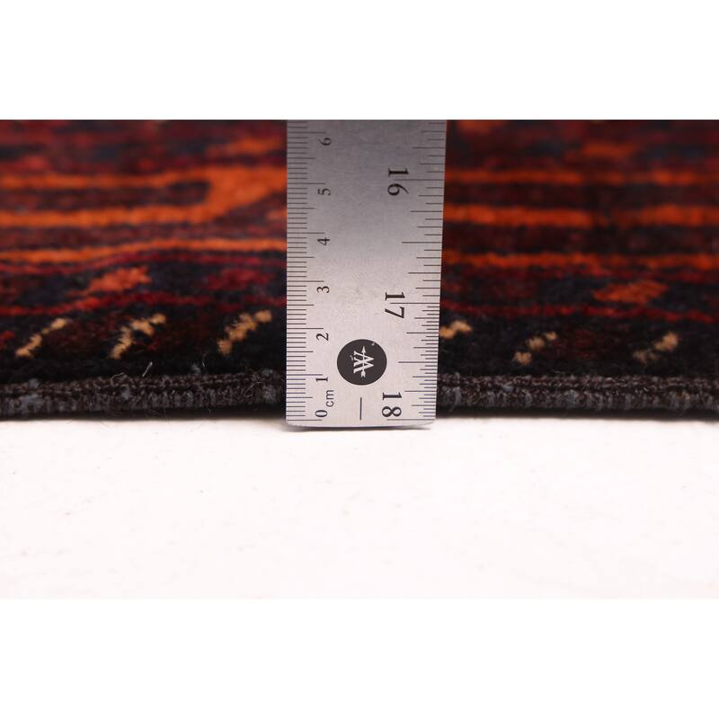 ECARPETGALLERY Hand-knotted Teimani Dark Red Wool Rug - 4'3 x 6'9