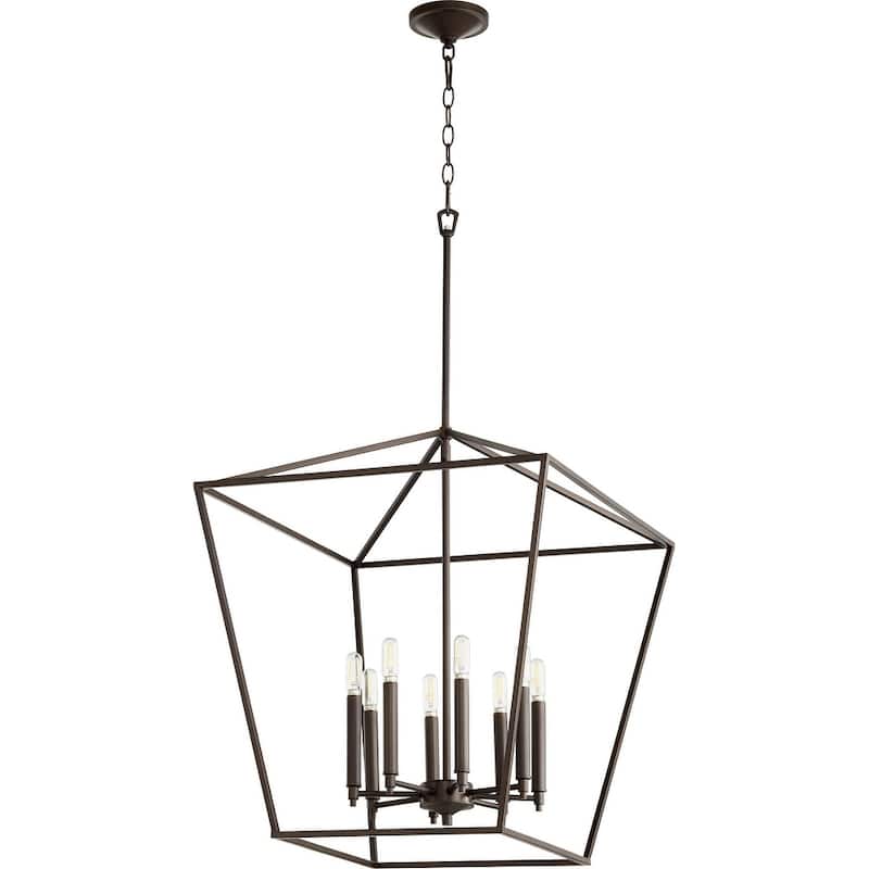 Quorum International Gabriel 8 Light 22" Wide Pendant - Oiled Bronze