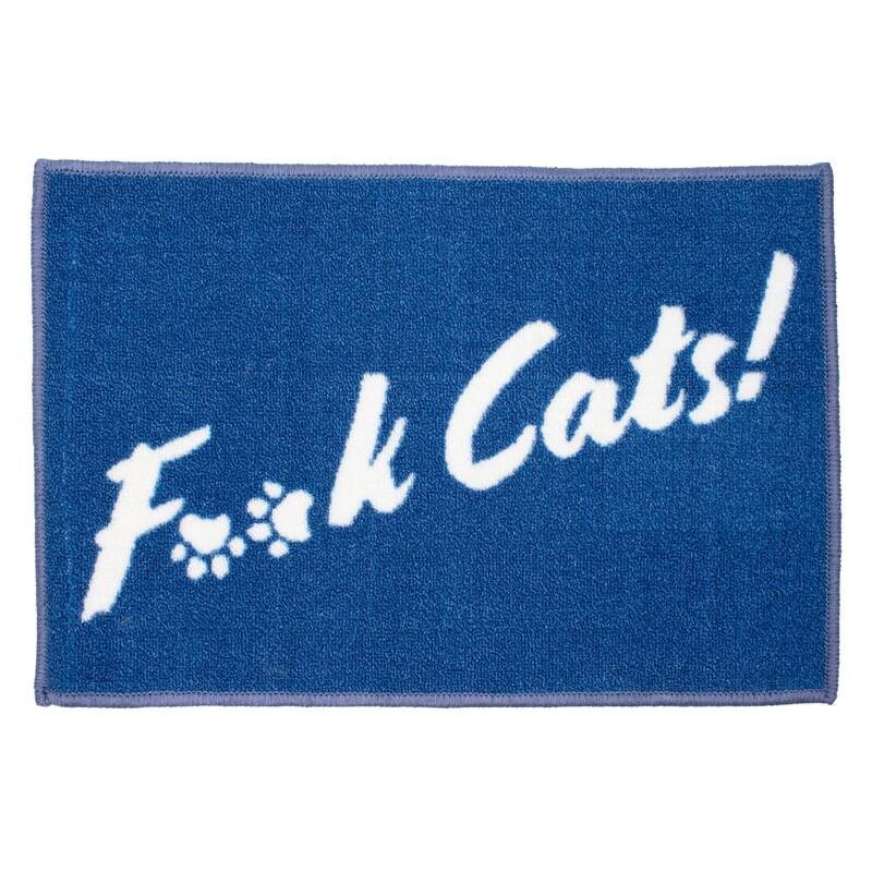 Perro & Gato Lost Marbles Pet Mat - 16x24 - F Cats Blue