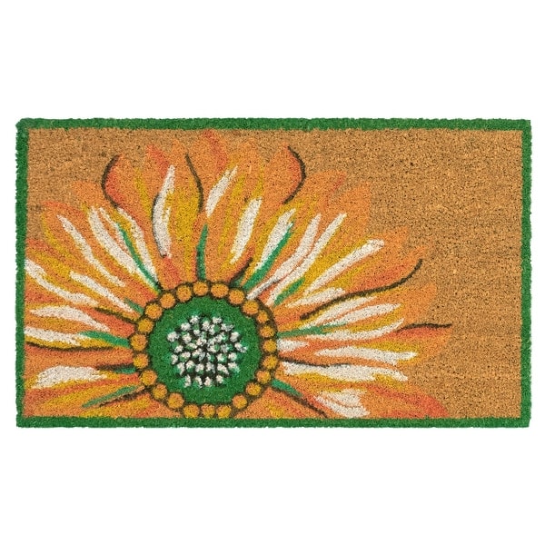 slide 1 of 6, Liora Manne Summer Flower Coir Welcome Door Mat 2'x3' - Yellow