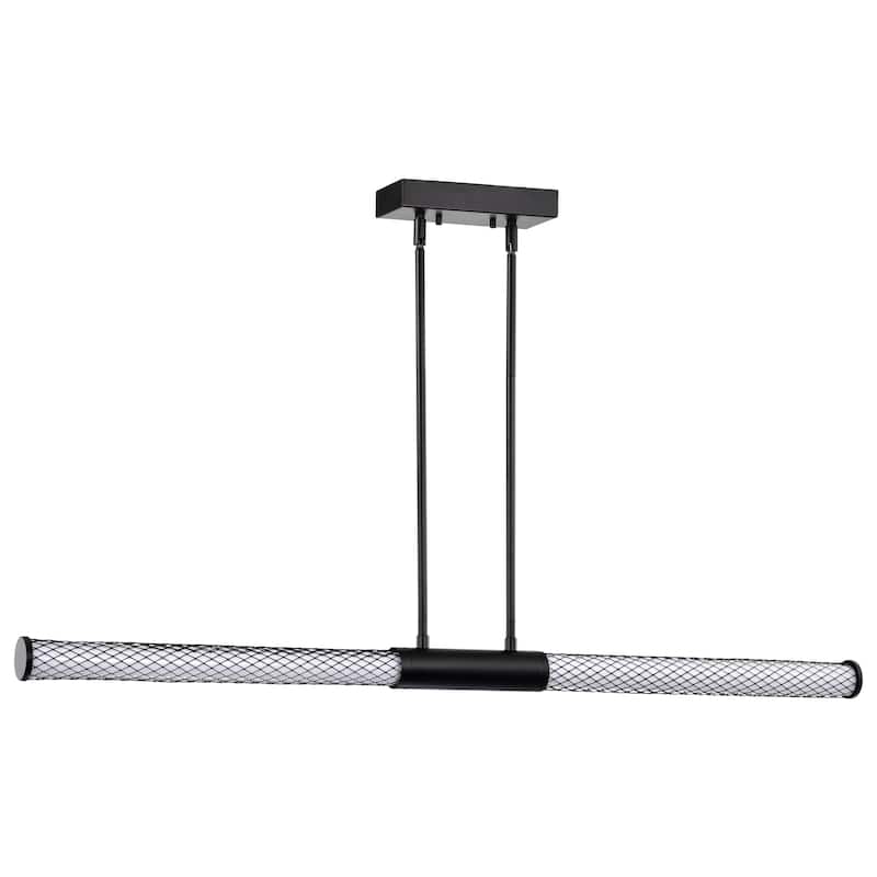 Kingsport 44 Inch LED Island Pendant Matte Black Acrylic Lens - Matte Black