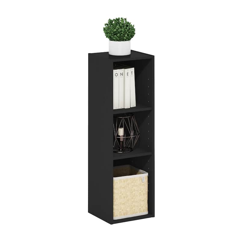 31.5 in. Tall Blackwood Wood 3-Shelf Bookcase
